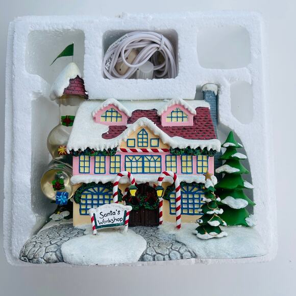 Hawthorne Village Rudolph's Christmas Town Village Lighted Santa's Toy Workshop - Picture 1 of 16